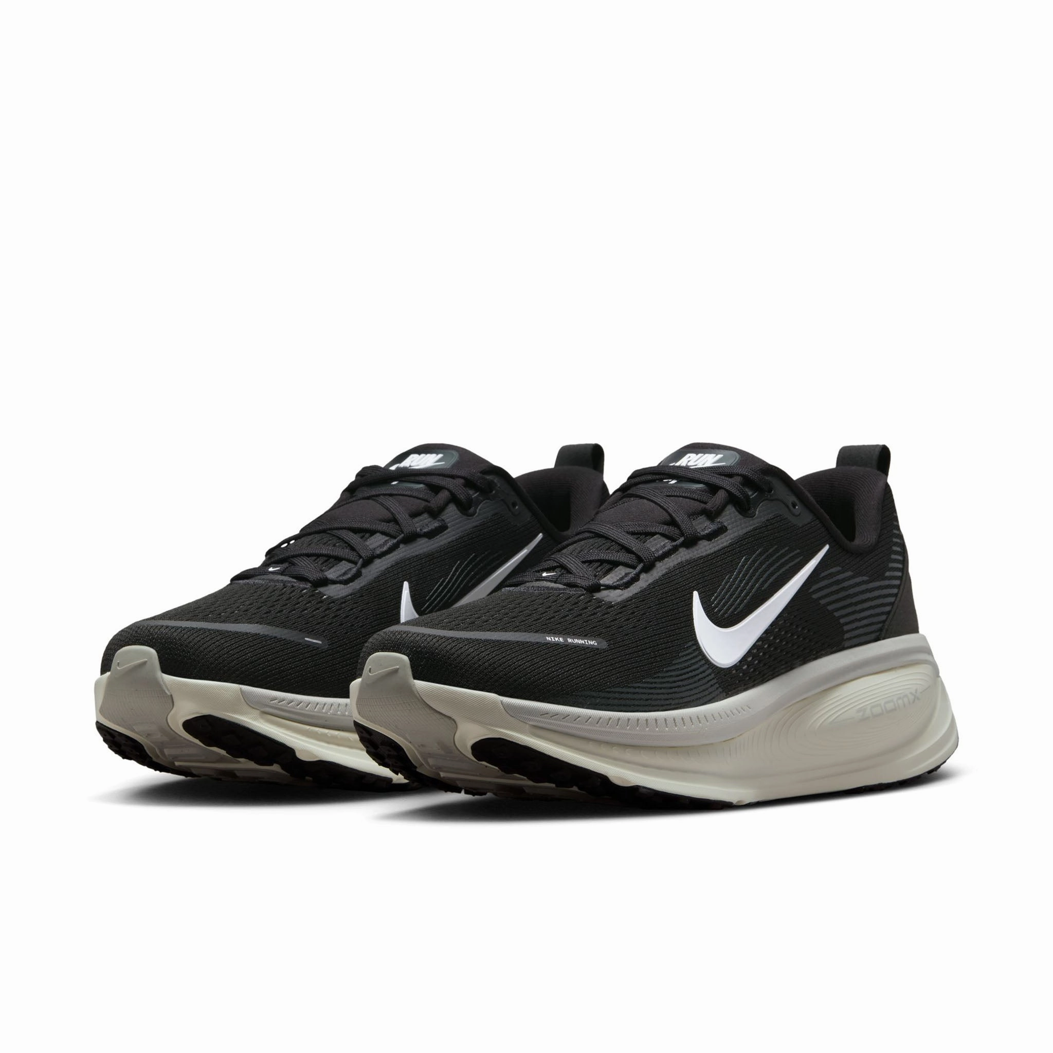 90s Nike Shoes Nike | Men's Vomero 18 Road Running Shoes - Black/Summit White-Coconut Milk
