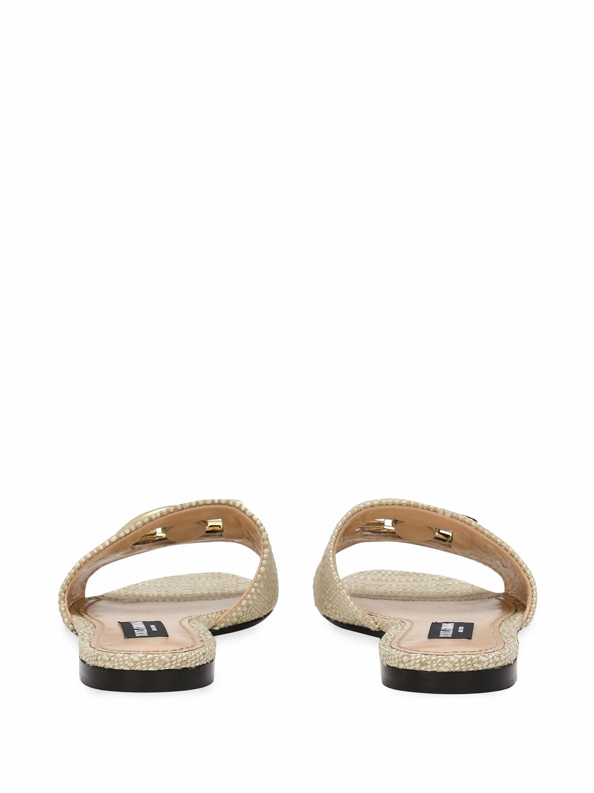 DG-logo raffia slides Whale Slippers