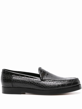 Dinelio embossed-crocodile loafers Loafers With Gold