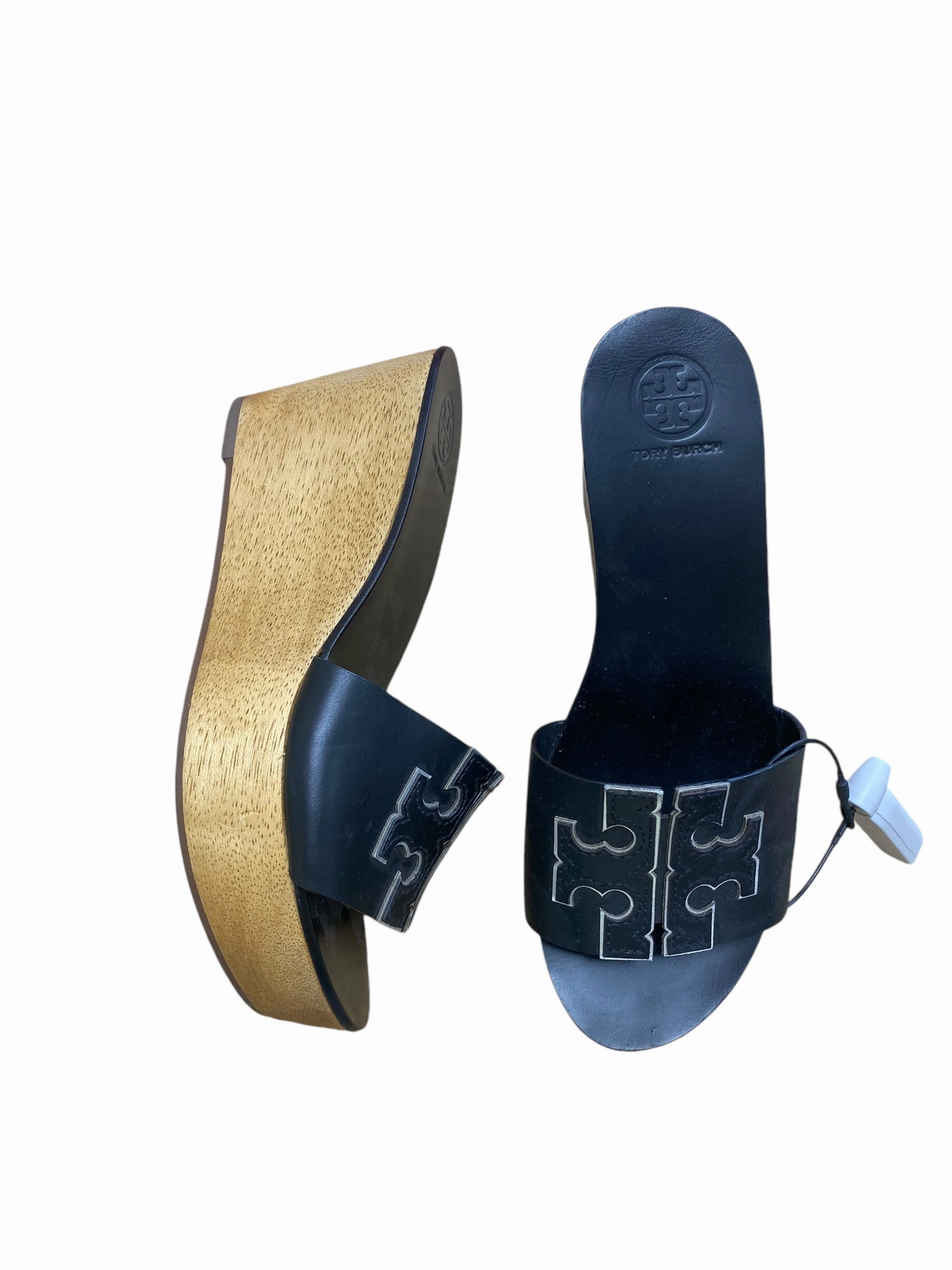 Sandals Heels Platform By Tory Burch In Black, Size: 6 Heels Price