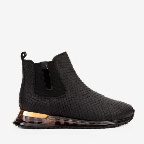 The Panther Black Leather Men Chelsea Boot Kangaroo Chelsea Boots