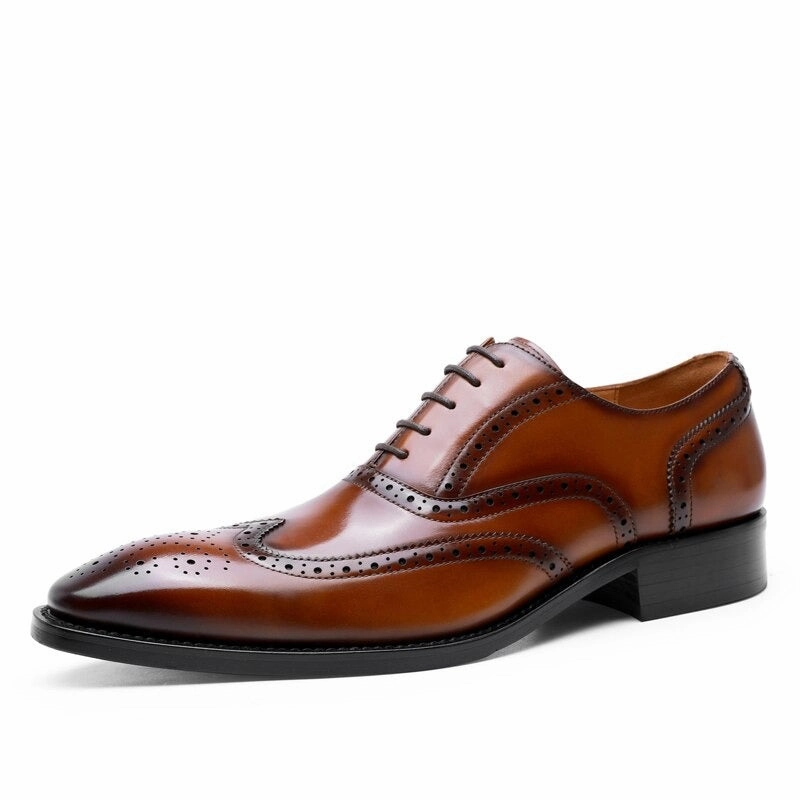 West Louis Formal Genuine Leather Business-Men Brogue Oxford Shoes Oxfords Vs Derbies