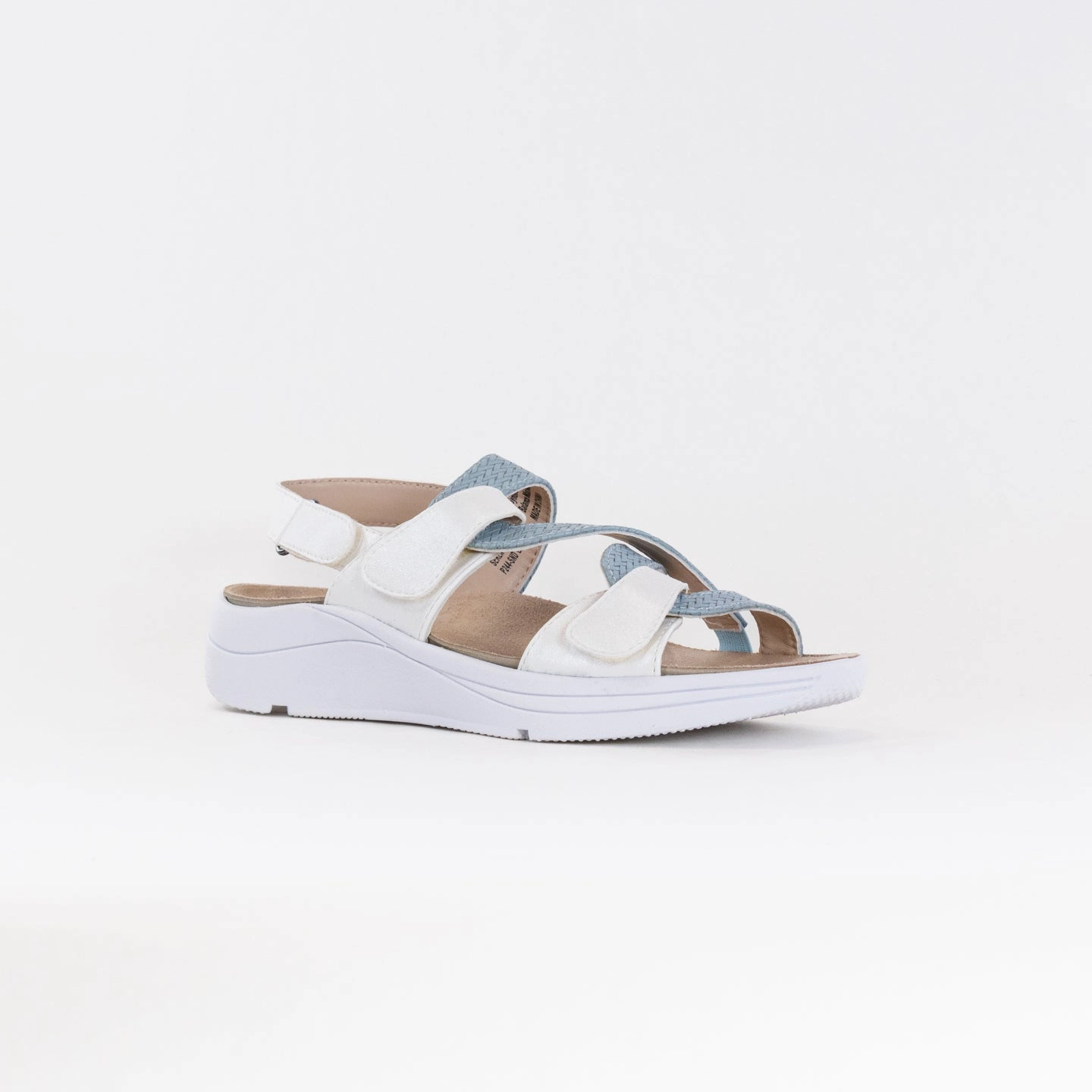 Drew Serenity (Women's) - White/Blue Combo Teva Flatform Sandals