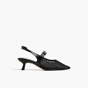 Duaa Strappy Closed Toe High Heels