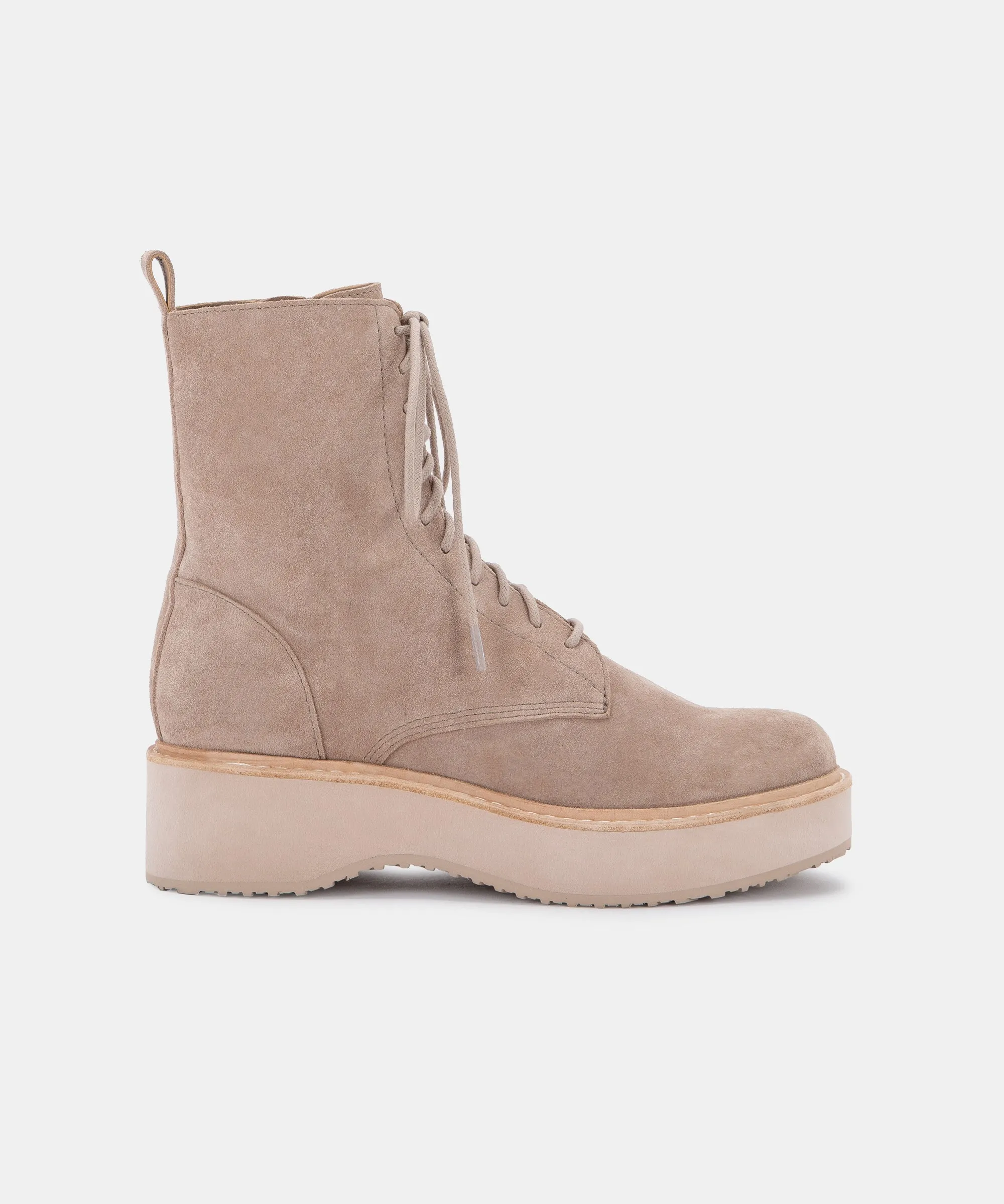 VELA BOOTS ALMOND SUEDE - re:vita Combat Boots And