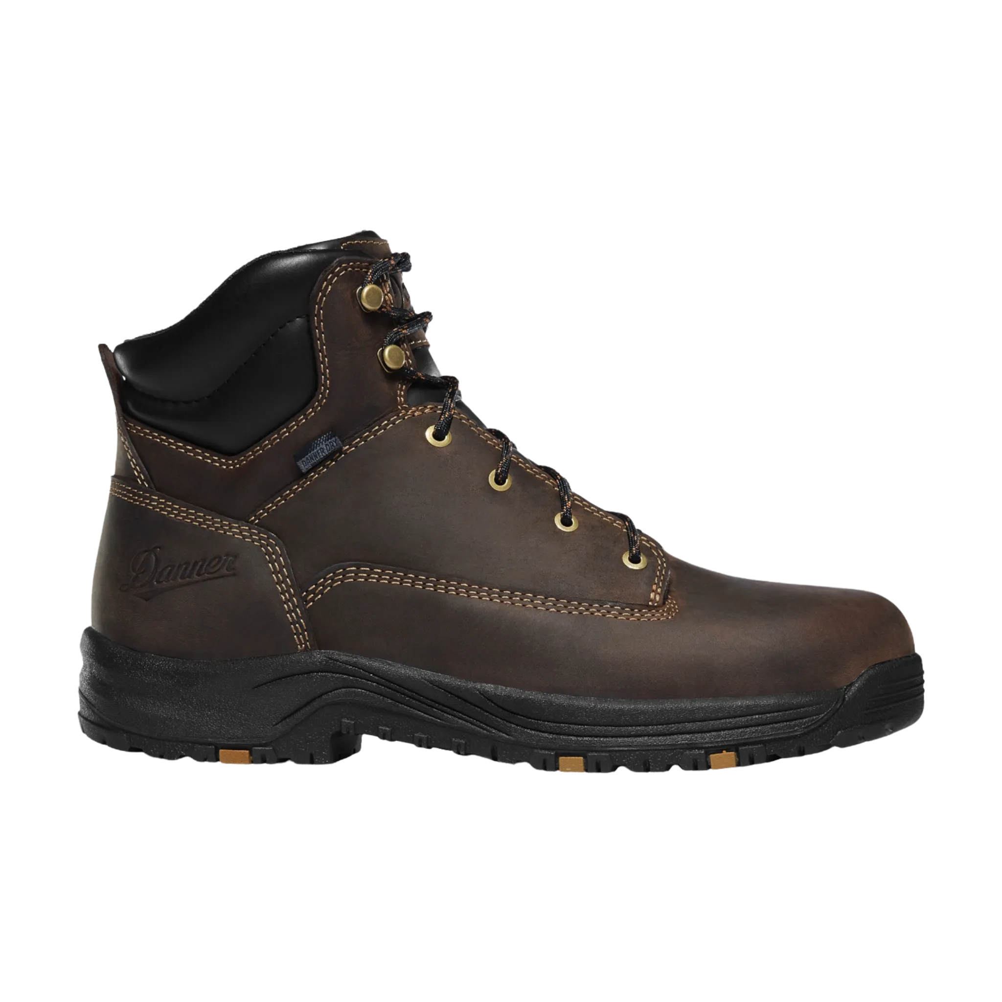 Caliper 6" Brown Aluminum Toe Western Cowboy Work Boots