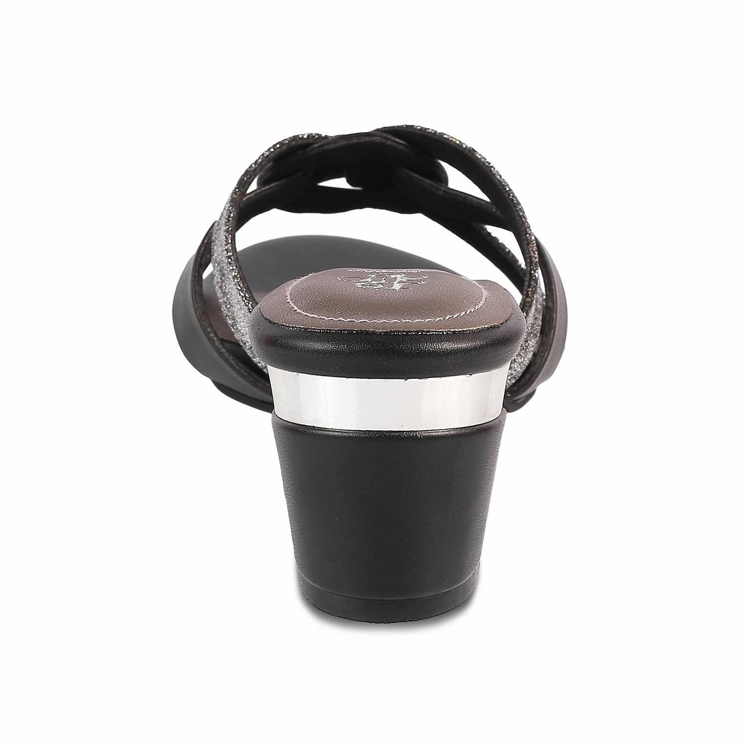 The Elche Black Women's Dress Block Heel Sandals Tresmode Western Boot Sandals