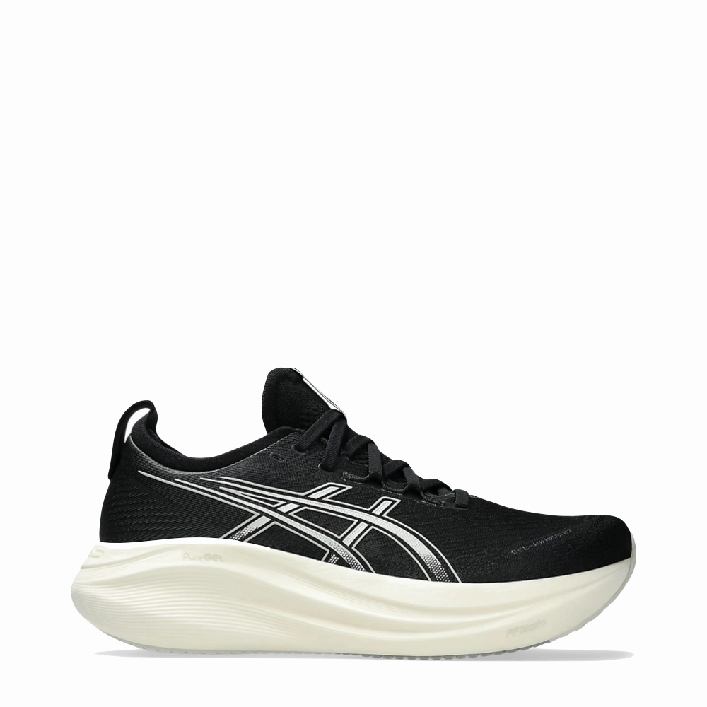 Asics Men's Gel-Nimbus 27 Sneaker in Black/Lake Grey Asics Tiger Shoes On Sale