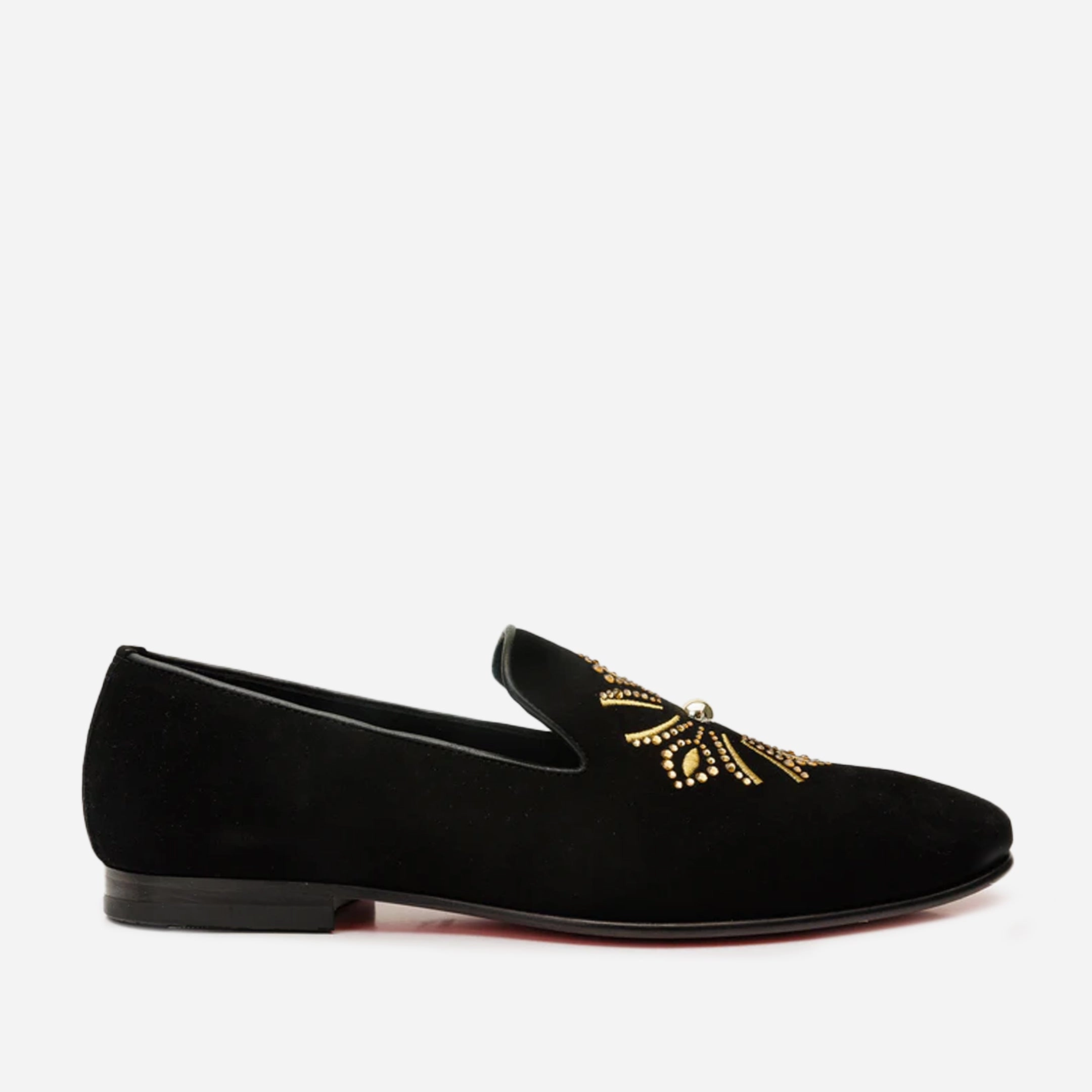 Loafers Spikes The Lazio Shoe Black Suede Slip-on Loafer Men Shoe