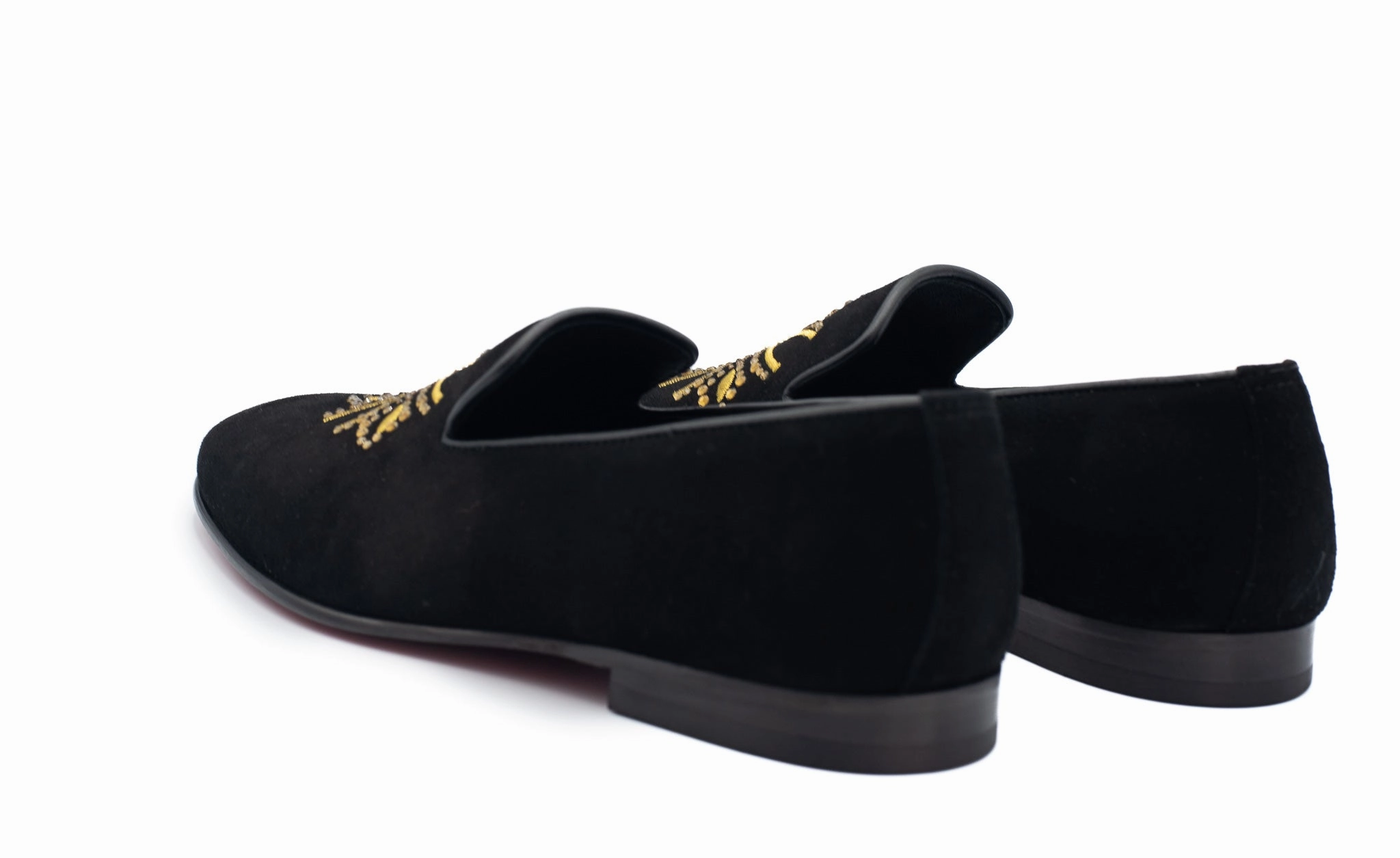 The Lazio Shoe Black Suede Slip-on Loafer Men Shoe Suede Tassel Loafers