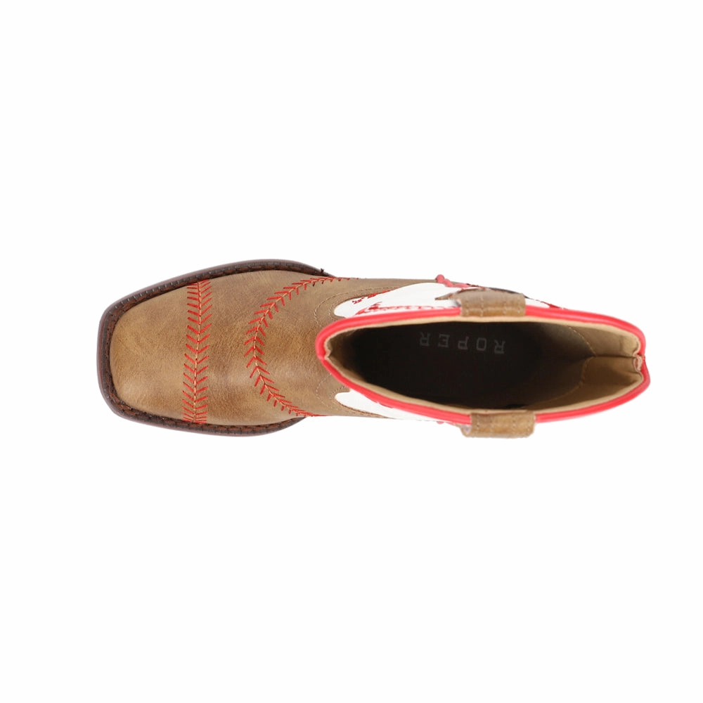 Steve Madden Ravine Boots Baseball Square Toe Cowboy Boots (Little Kid)