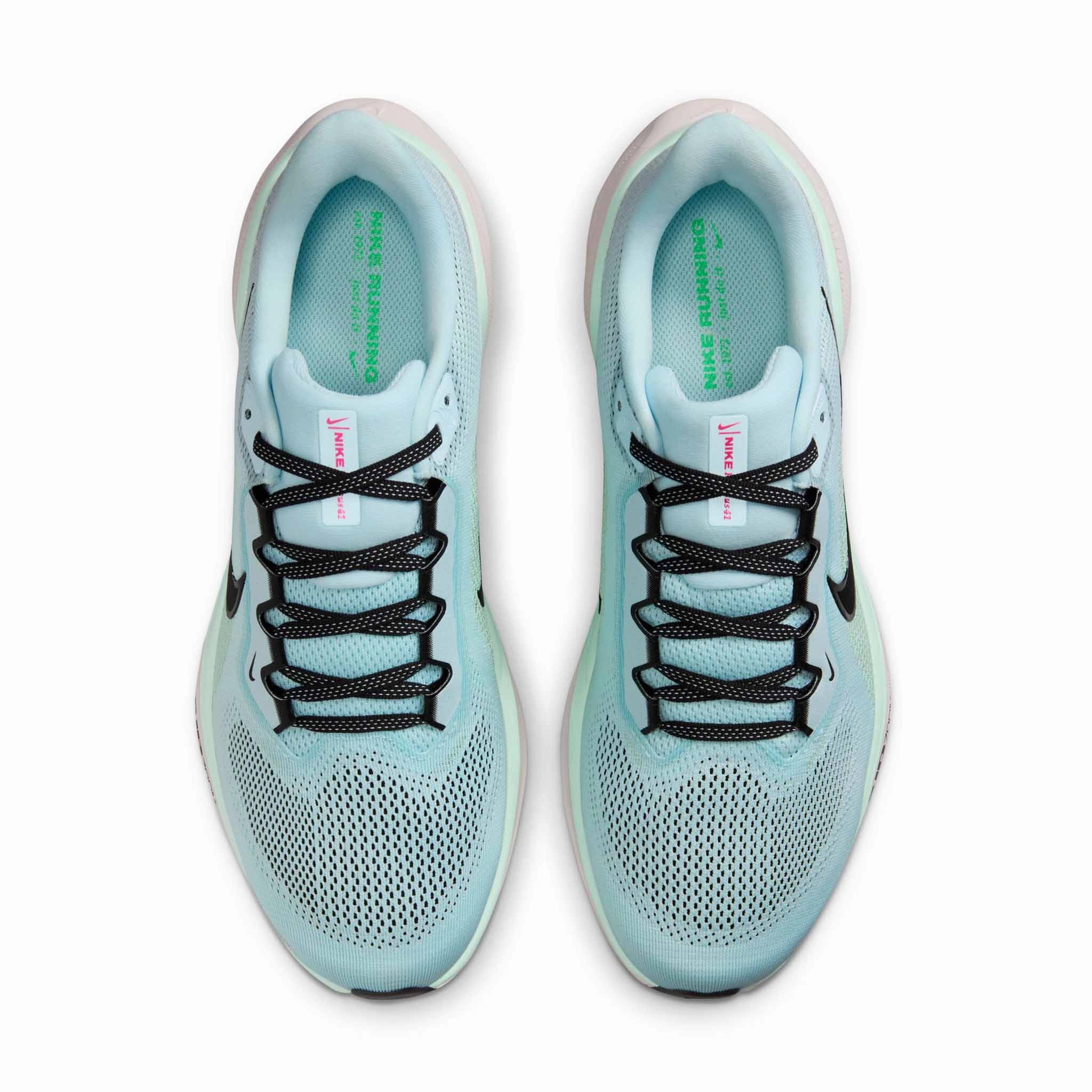 Nike | Men's Pegasus 41 Road Running Shoes - Glacier Ice/Black-Mint Foam-Hyper Pink Gray Nike Shoes