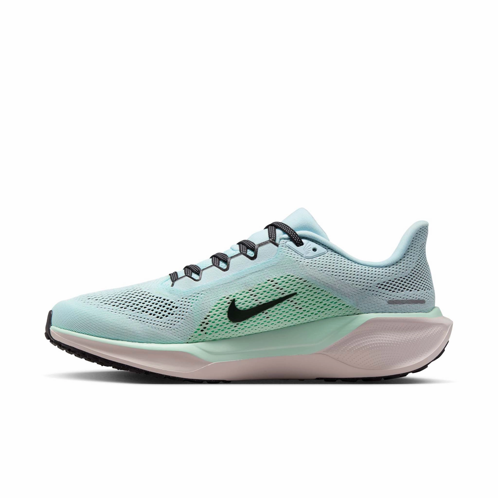 Nike | Men's Pegasus 41 Road Running Shoes - Glacier Ice/Black-Mint Foam-Hyper Pink Cycling Nike Shoes