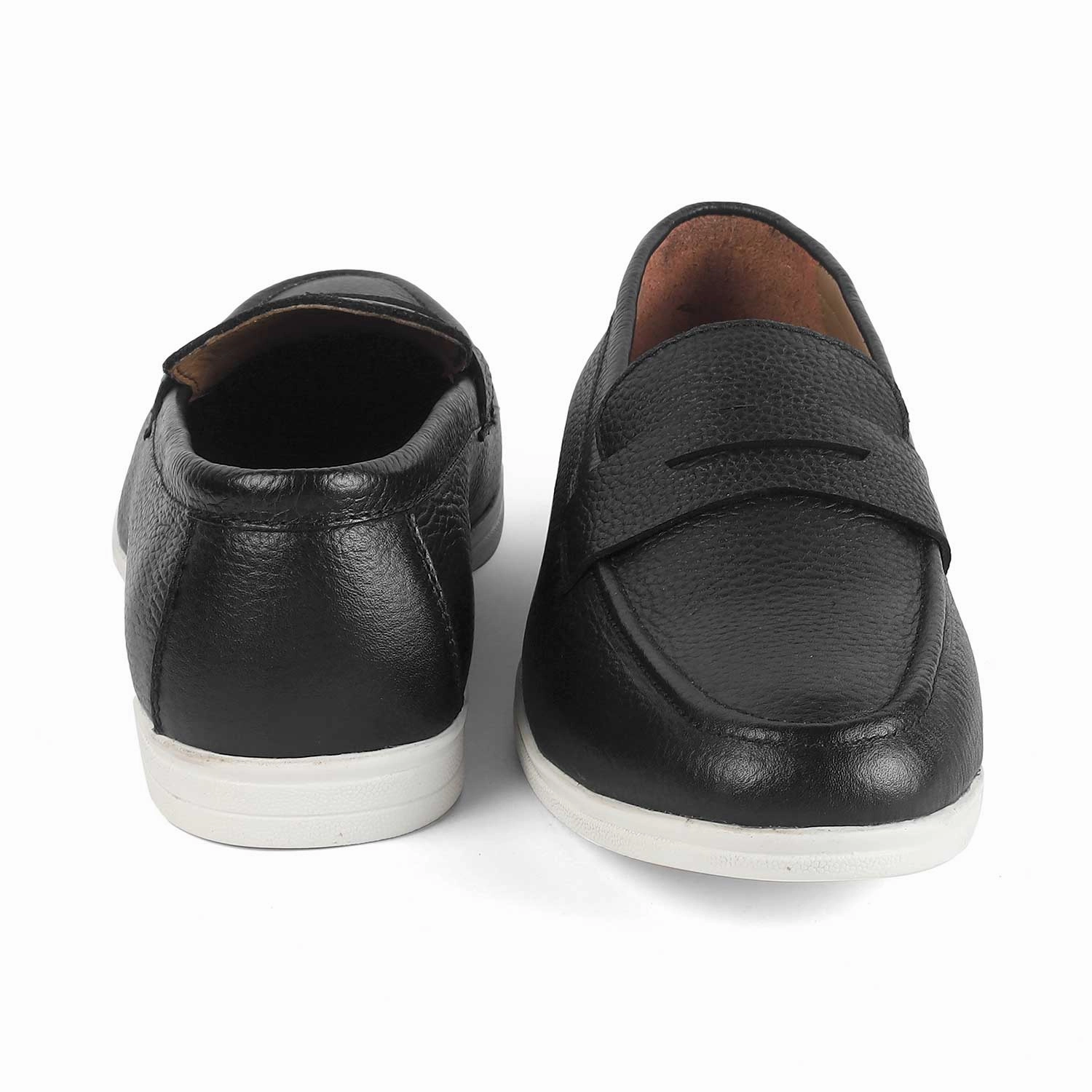 Loafers With Tassel Tresmode Ferra Black Men's Leather Driving Penny Loafers