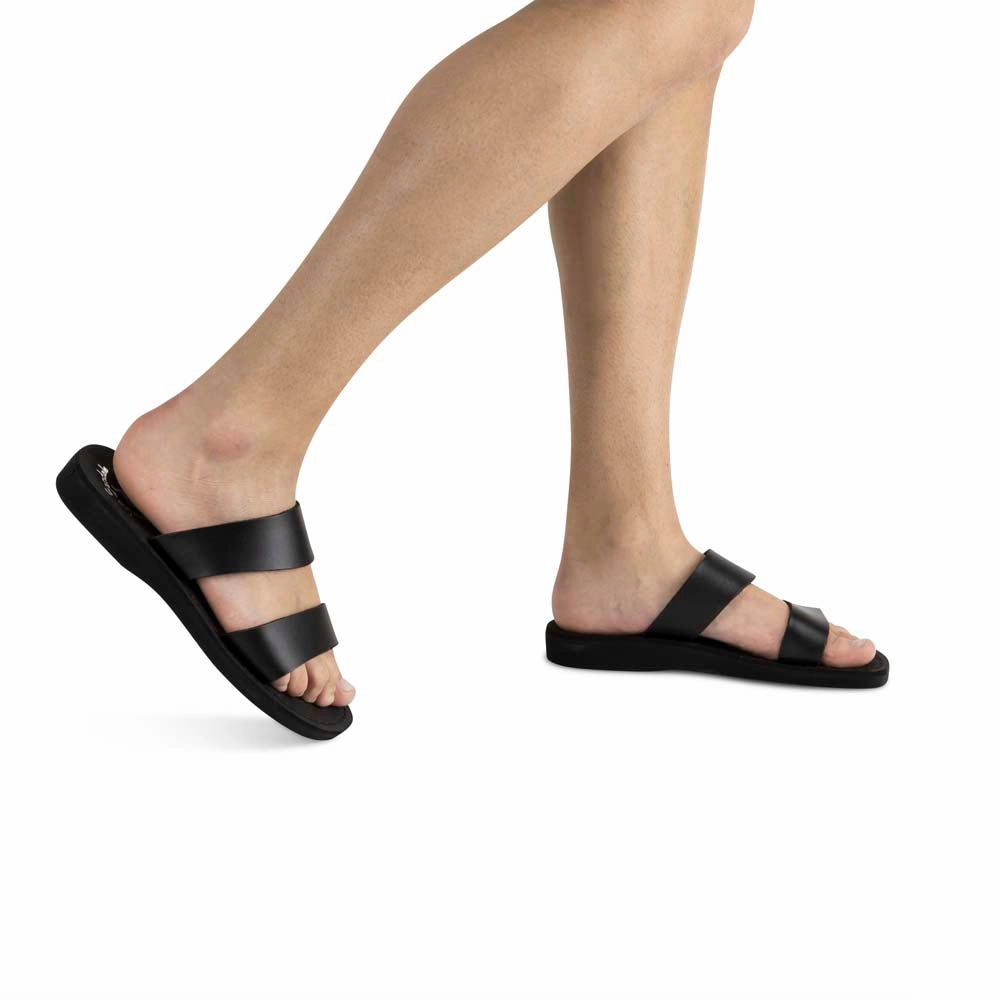 Platform Strap Sandals Aviv Vegan - Leather Alternative Sandal | Black