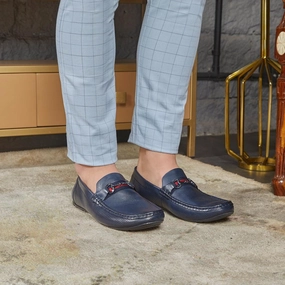 Slip On Mule Loafers The Rottervam Navy Mens Driving Leather Loafer