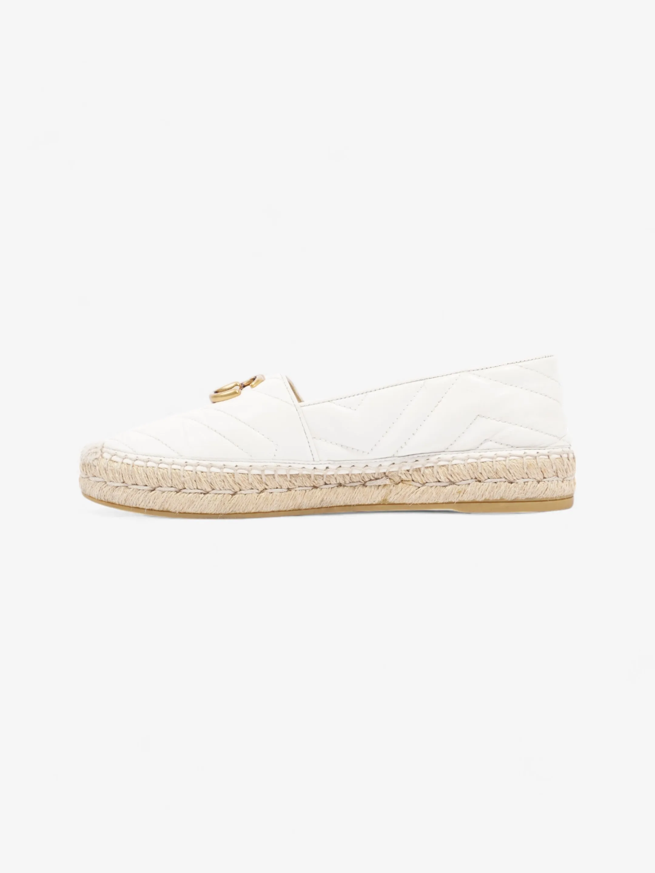 Greeca Casual Espadrille Gucci GG Marmont espadrilles White  Leather EU 38 UK 5