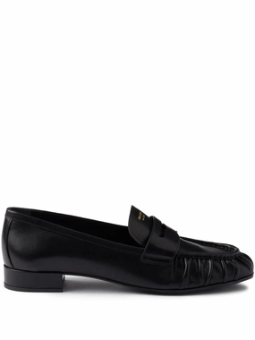 Barefoot Penny Loafers pleated leather loafers