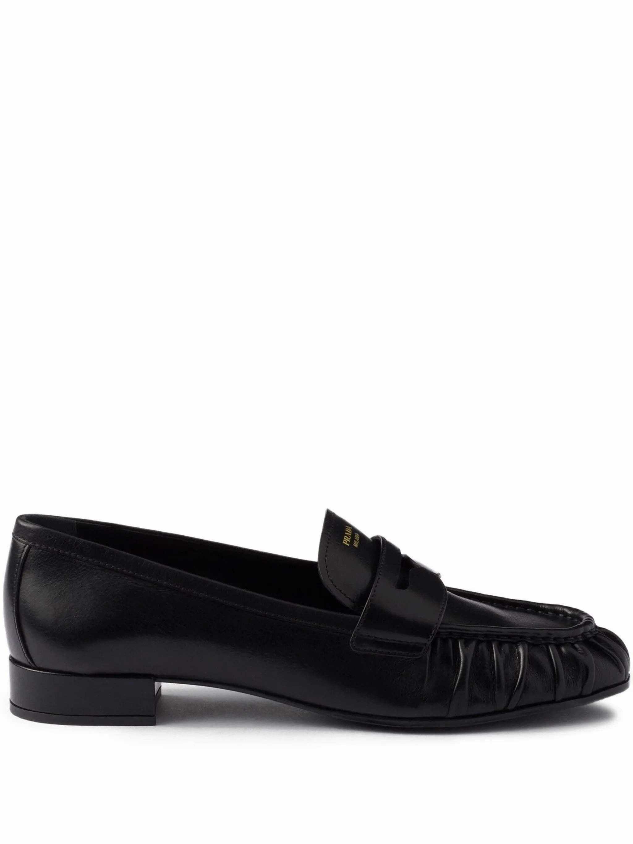 Adelante Loafers pleated leather loafers