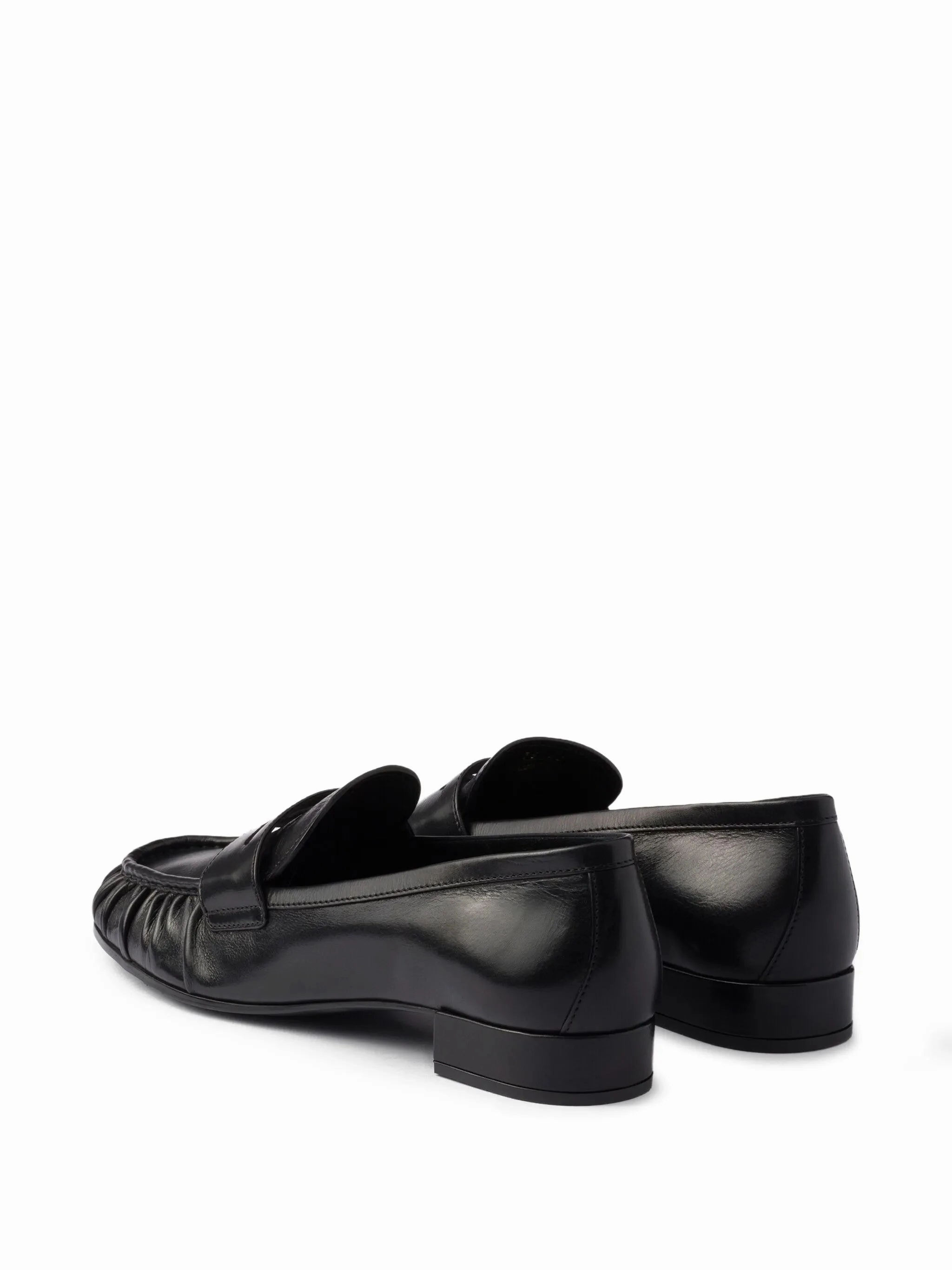 Loafers Heeled pleated leather loafers