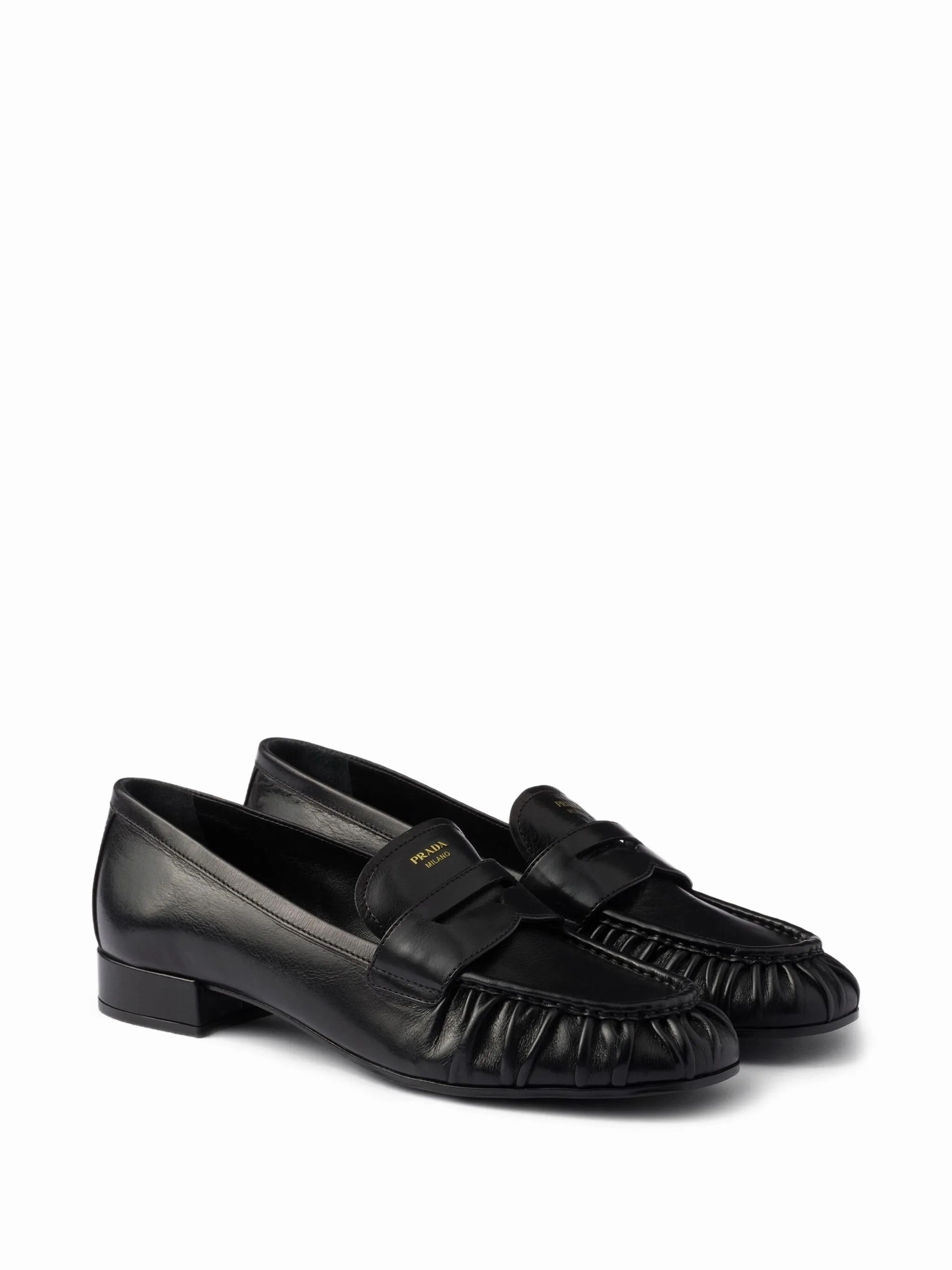 pleated leather loafers Nine West High Heel Loafers