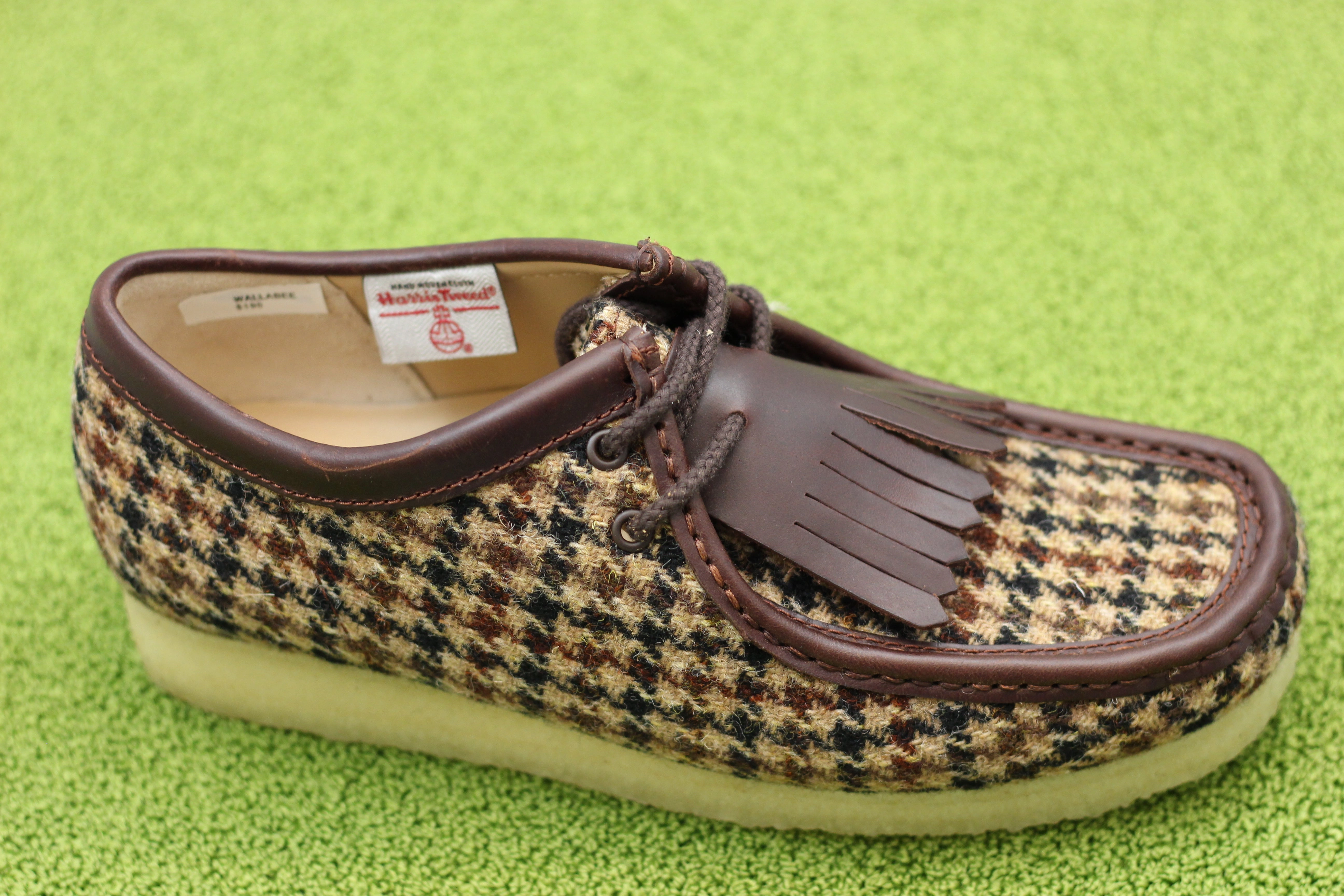 Oxford Canvas Men's Wallabee - Brown Harris Tweed Wool/Leather