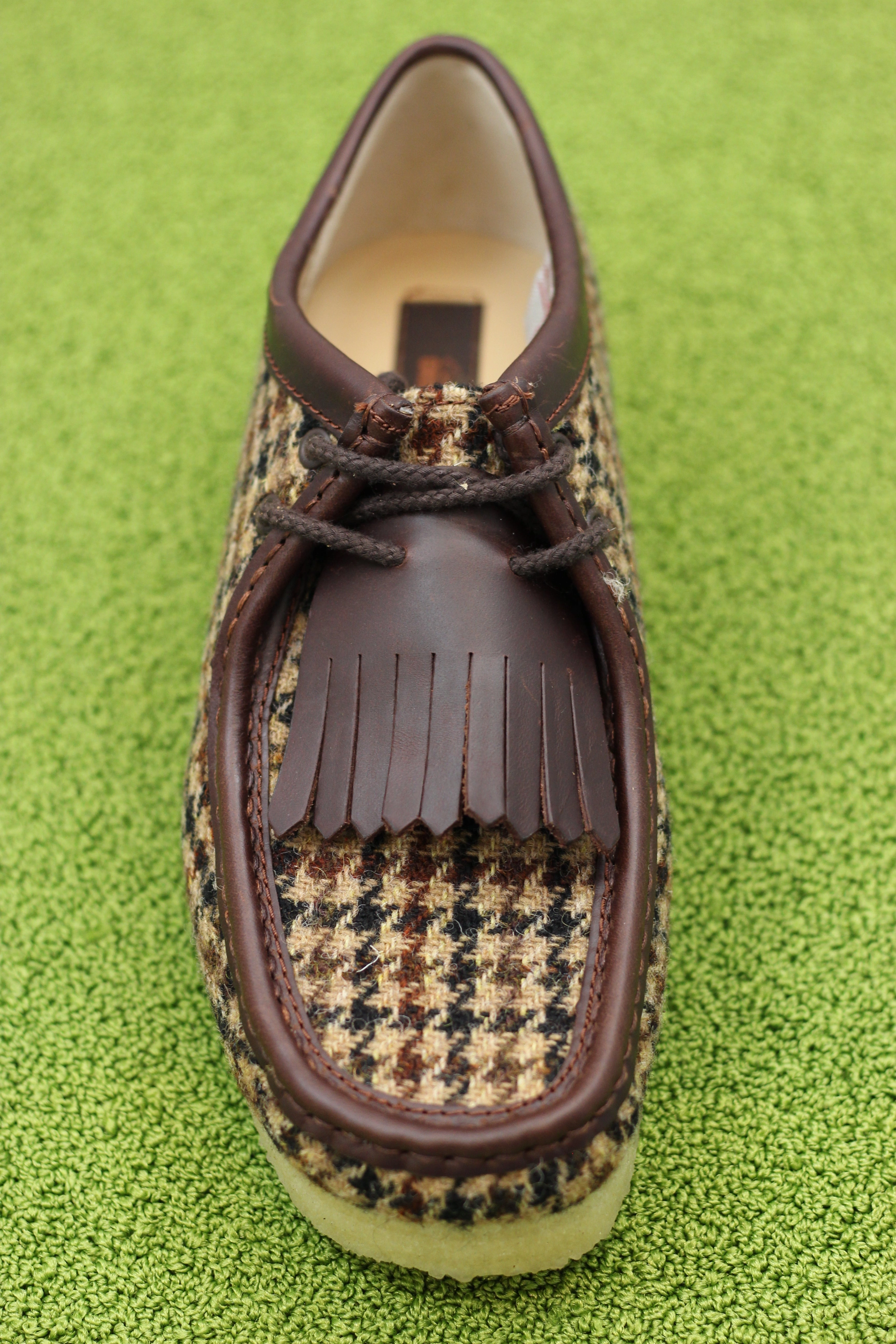 Men's Wallabee - Brown Harris Tweed Wool/Leather Orthopedic Oxfords