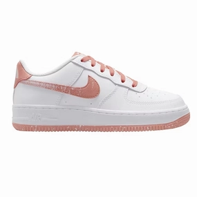 Nike Kid's Air Force 1 LV8 Shoes - White / Light Madder Root / Aura Nike Run Defy Running Shoes
