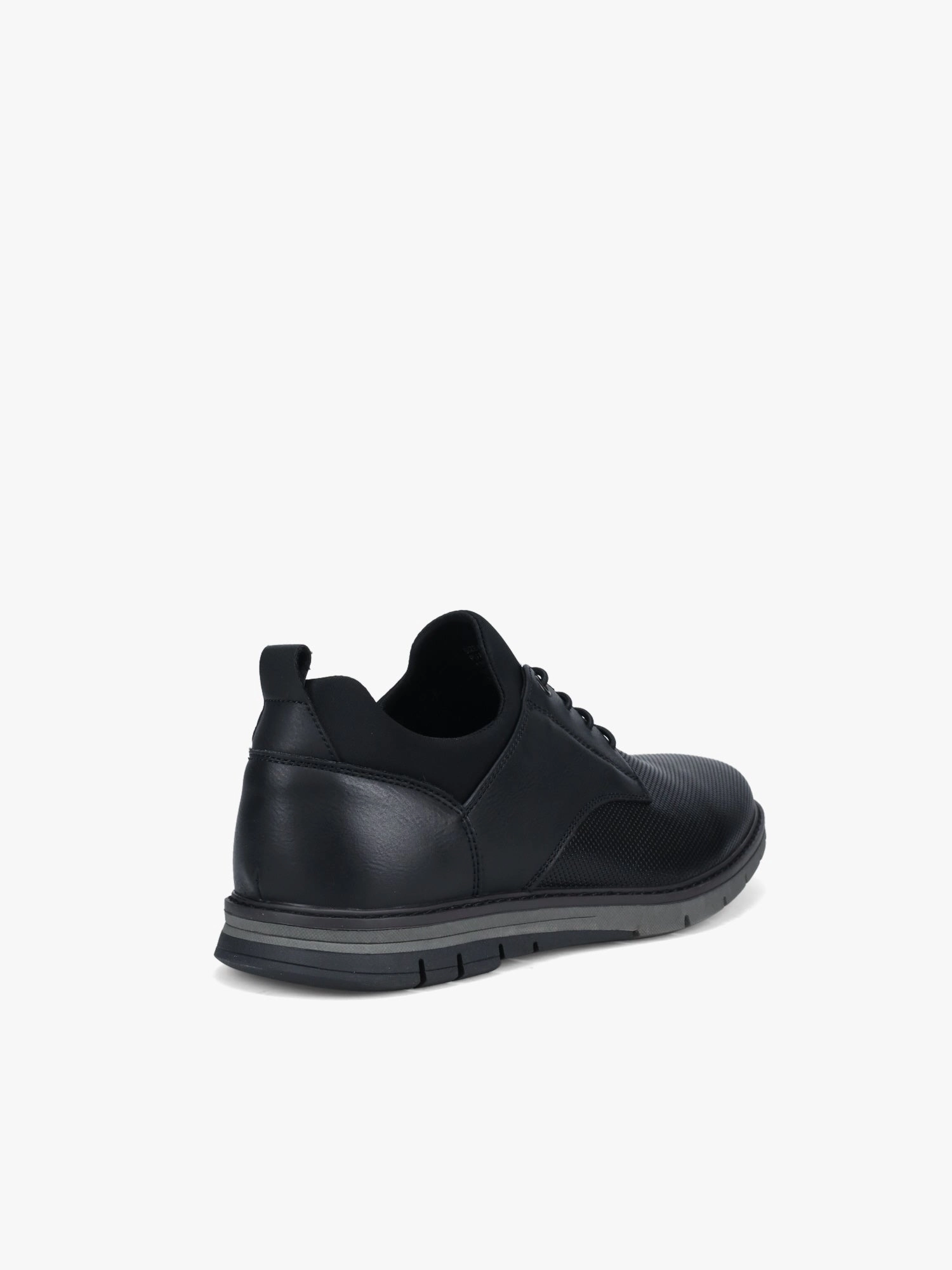 Diego Black Eco Leather Flat Oxford Shoes