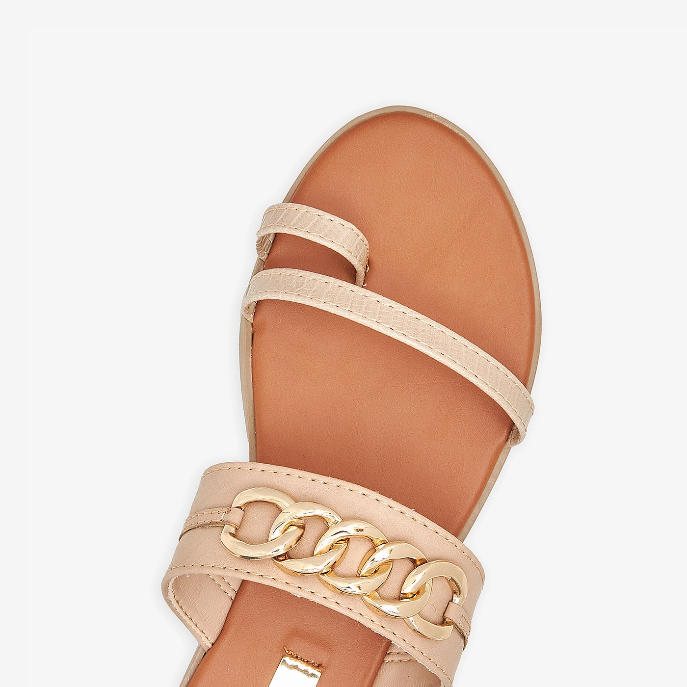 Toe Ring Strappy Slides Fuzzy Slippers Sandals