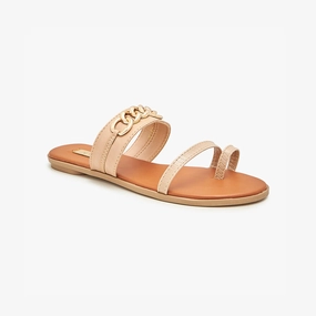 Toe Ring Strappy Slides Western Boots Fashion Slippers