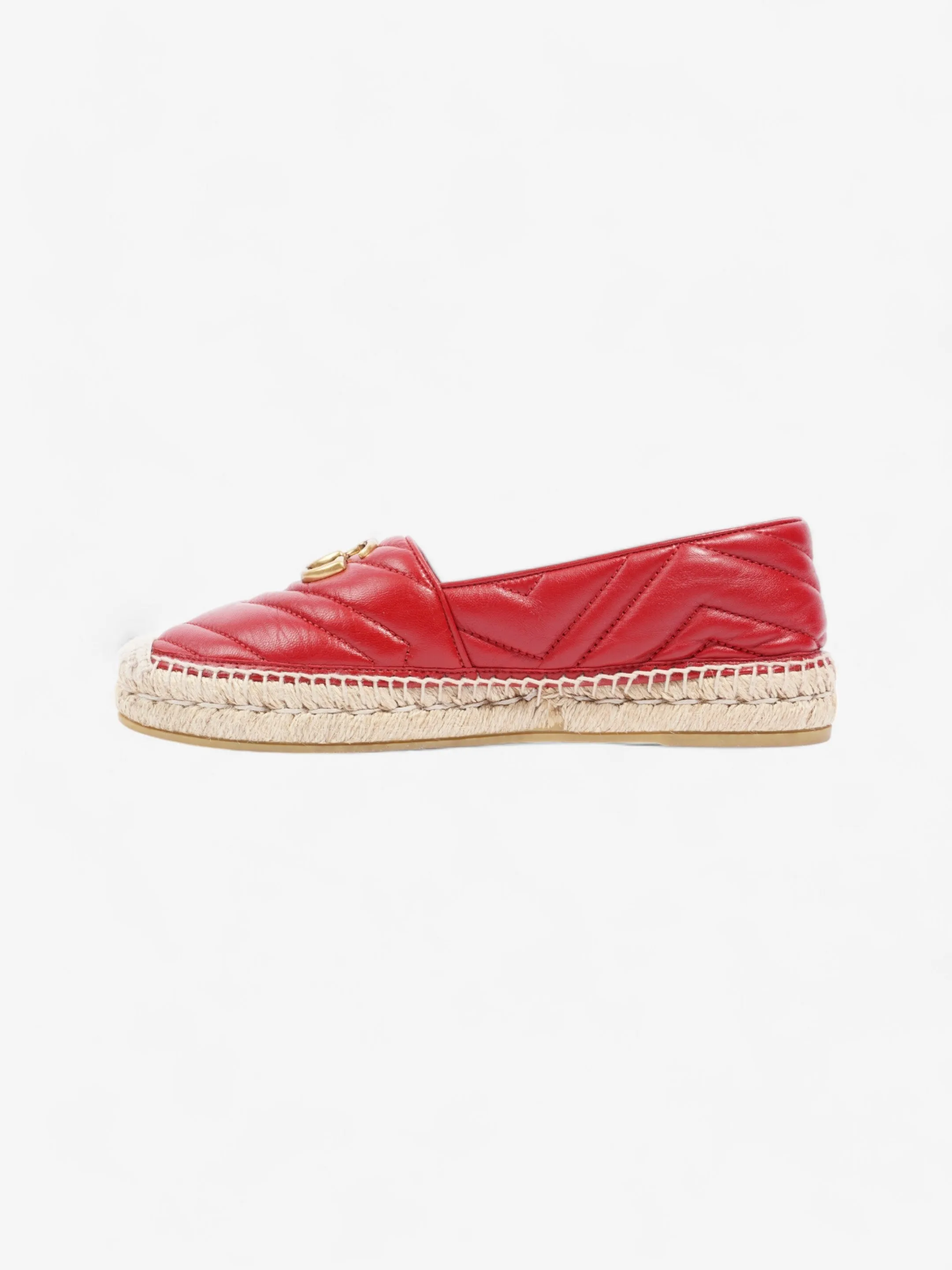 Ramoncinas Espadrilles Gucci GG Marmont Espadrilles Red Leather EU 38 UK 5