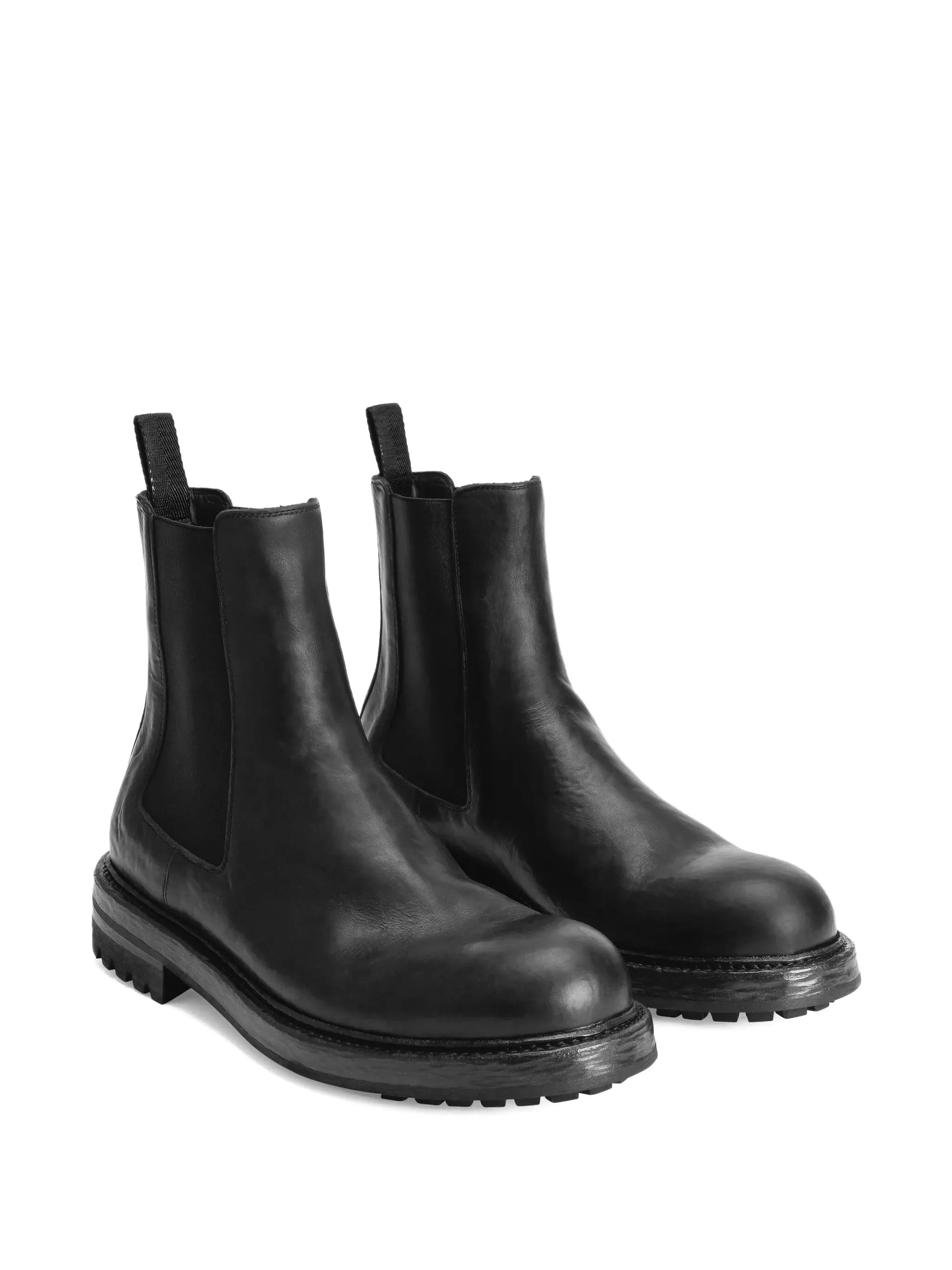 elastic-panel leather boots Narrow Chelsea Boots