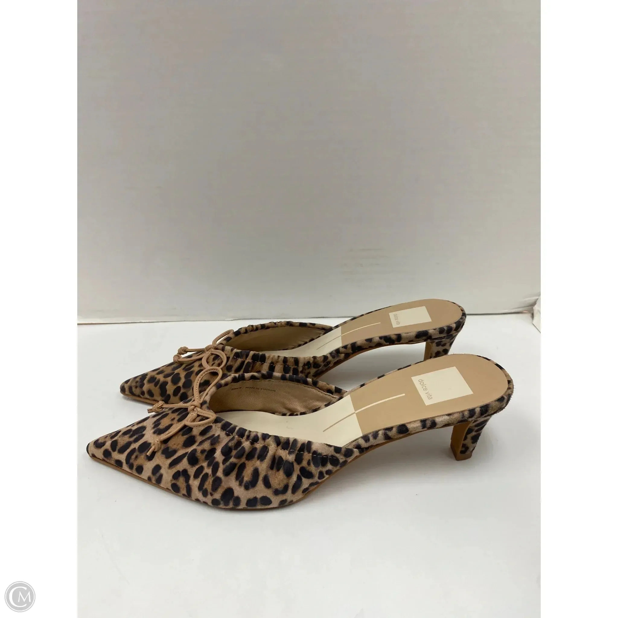 Shoes Heels Kitten By Dolce Vita In Animal Print, Size: 9 Closed Toe Heels
