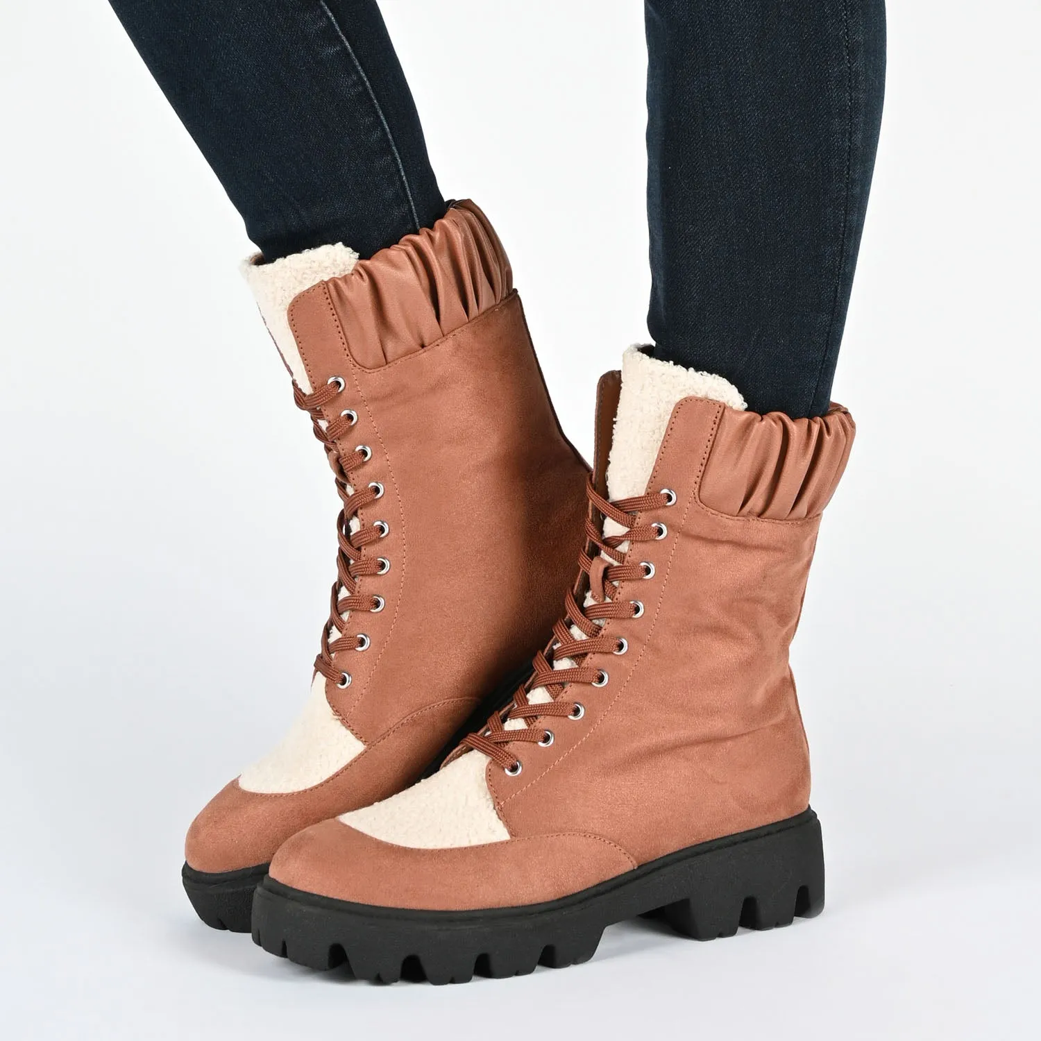 ELINOR - FINAL SALE (NO EXCHANGES) Thigh Combat Boots