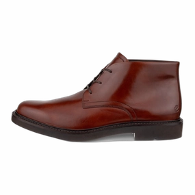 Metropole London Chukka Boot Low Square Toe Leather Ankle Boots