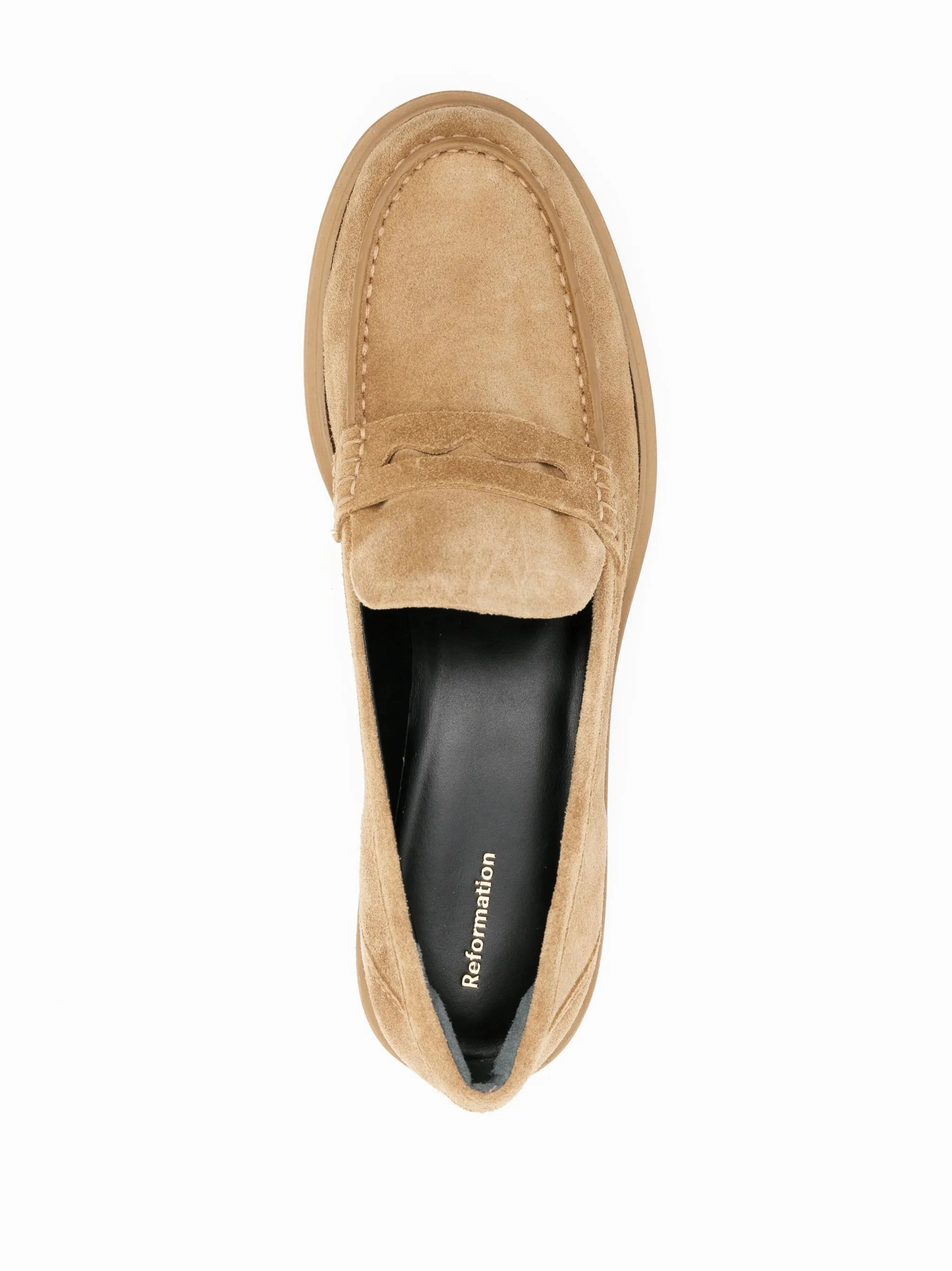 Light Brown Loafers Agathea chunky suede loafers