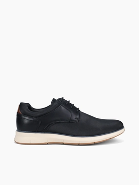 Base London Oxfords Fabian Black Eco Leather