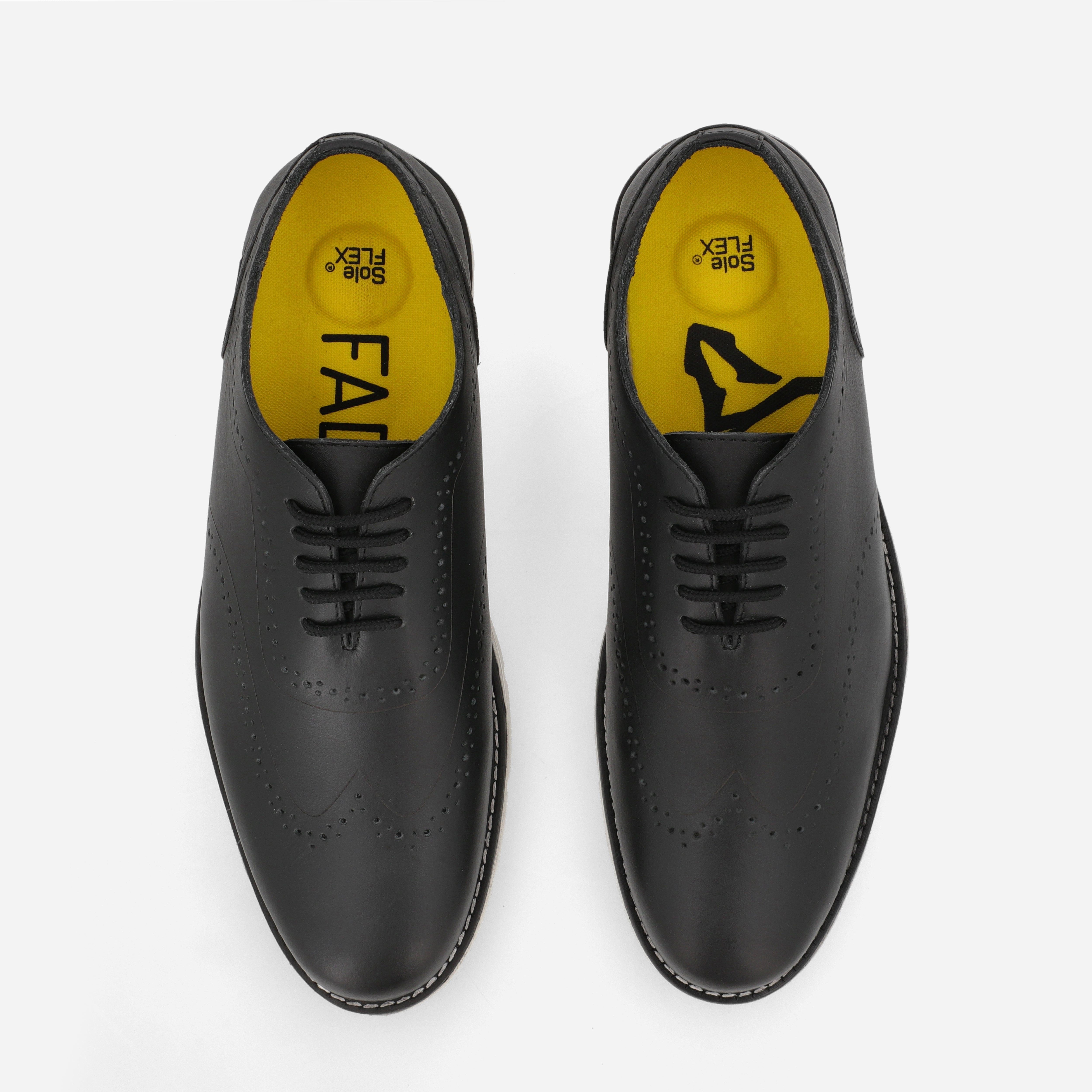 Short Sleeve Oxford Shirts Fadano - VentureFlex Men's Wingtip Oxfords Black / White