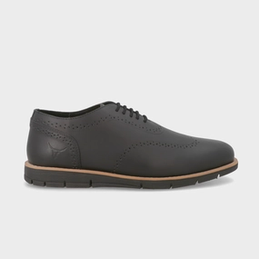Fadano - VentureFlex Men's Wingtip Oxfords Black Oxford Saddle Shoes