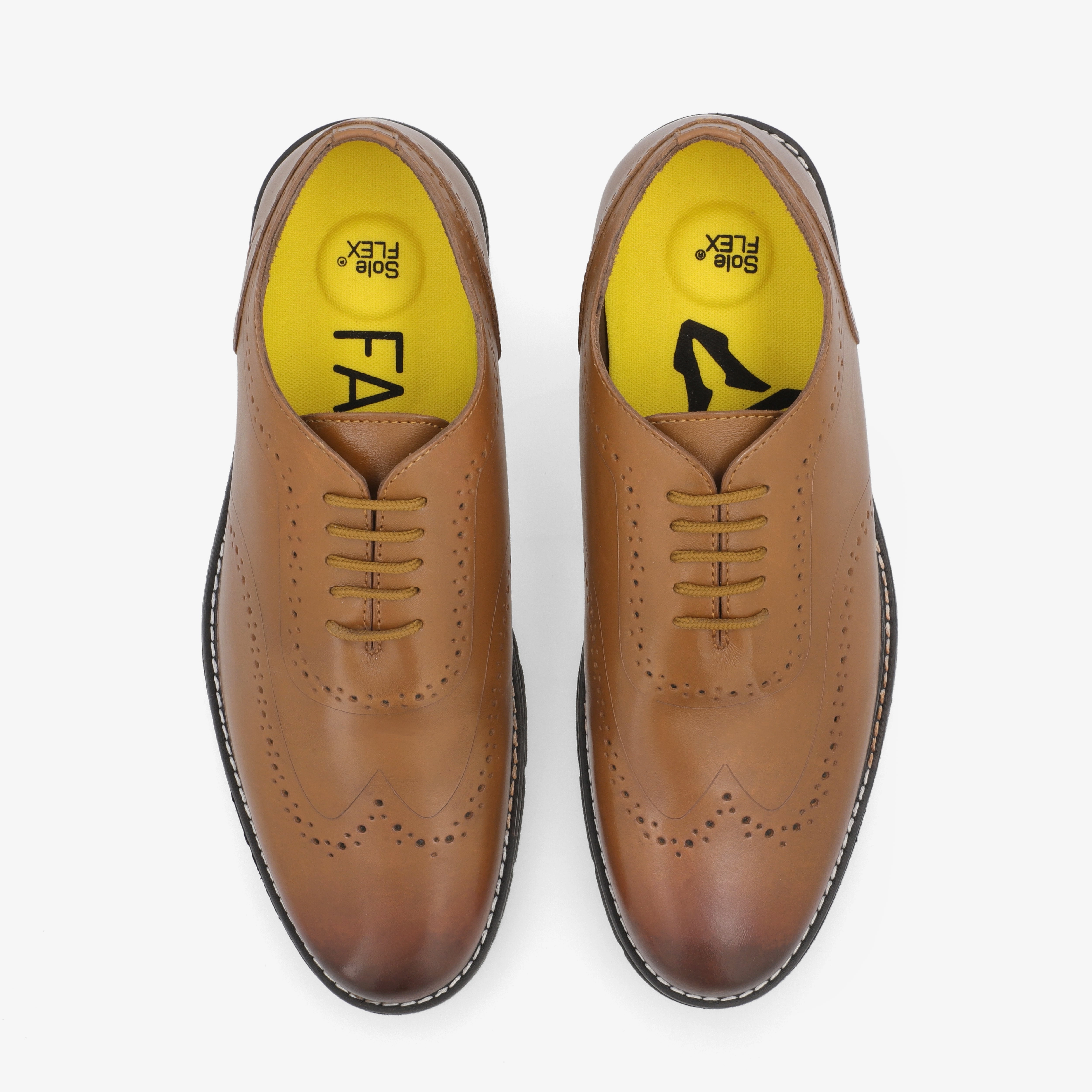 P550 Basketball Oxfords Fadano - VentureFlex Men's Wingtip Oxfords Brown