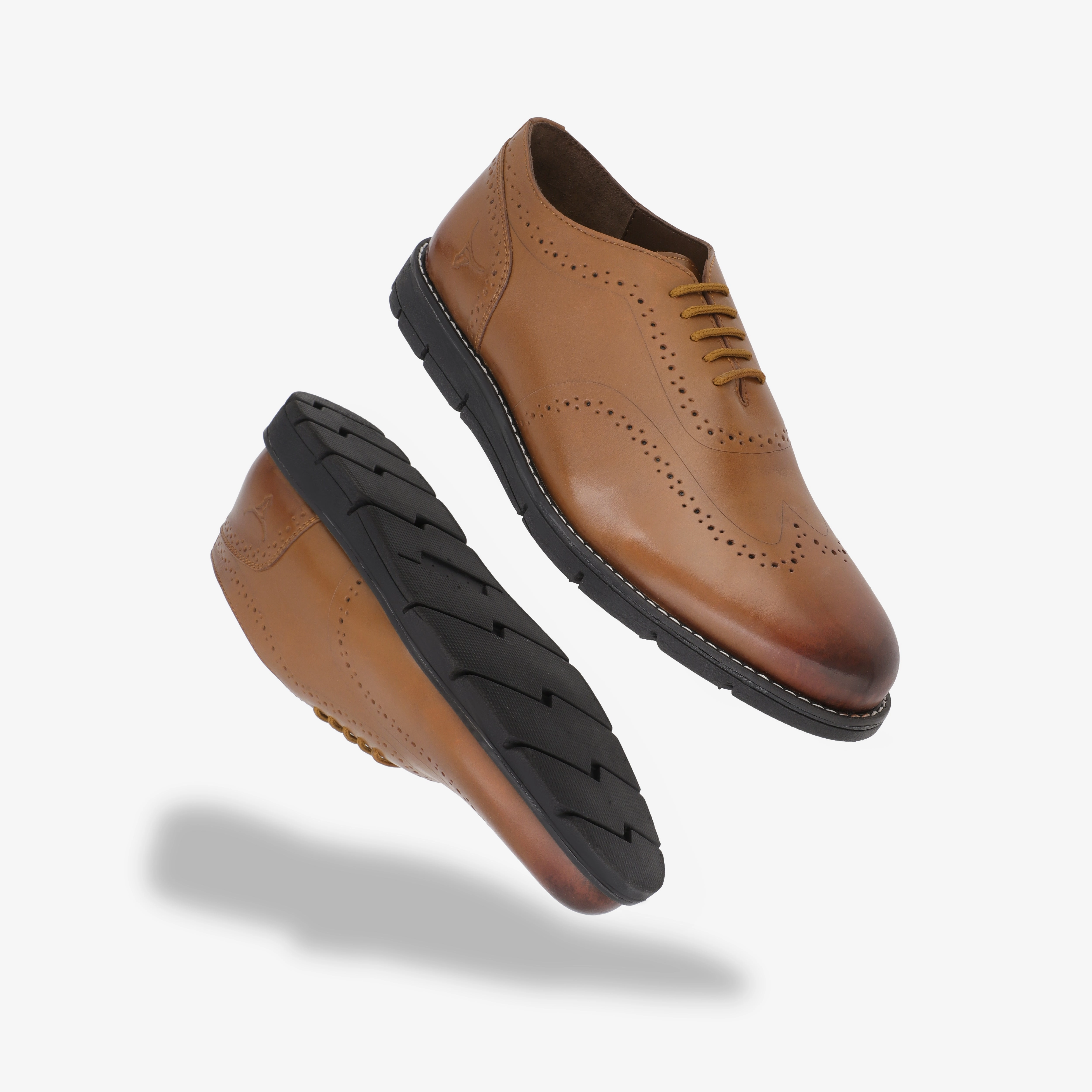 Fadano - VentureFlex Men's Wingtip Oxfords Brown Oxford Ballet Flats