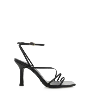 Knee High Platform Heeled Boots SYLVIA - BLACK