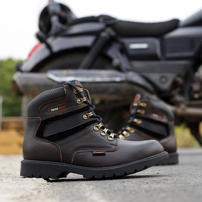 Bacca Bucci Steel Toe Boots Spring Step Leather Ankle Boots