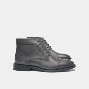 Ladle Captoe Ankle Boots Side Zipper Ankle Boots