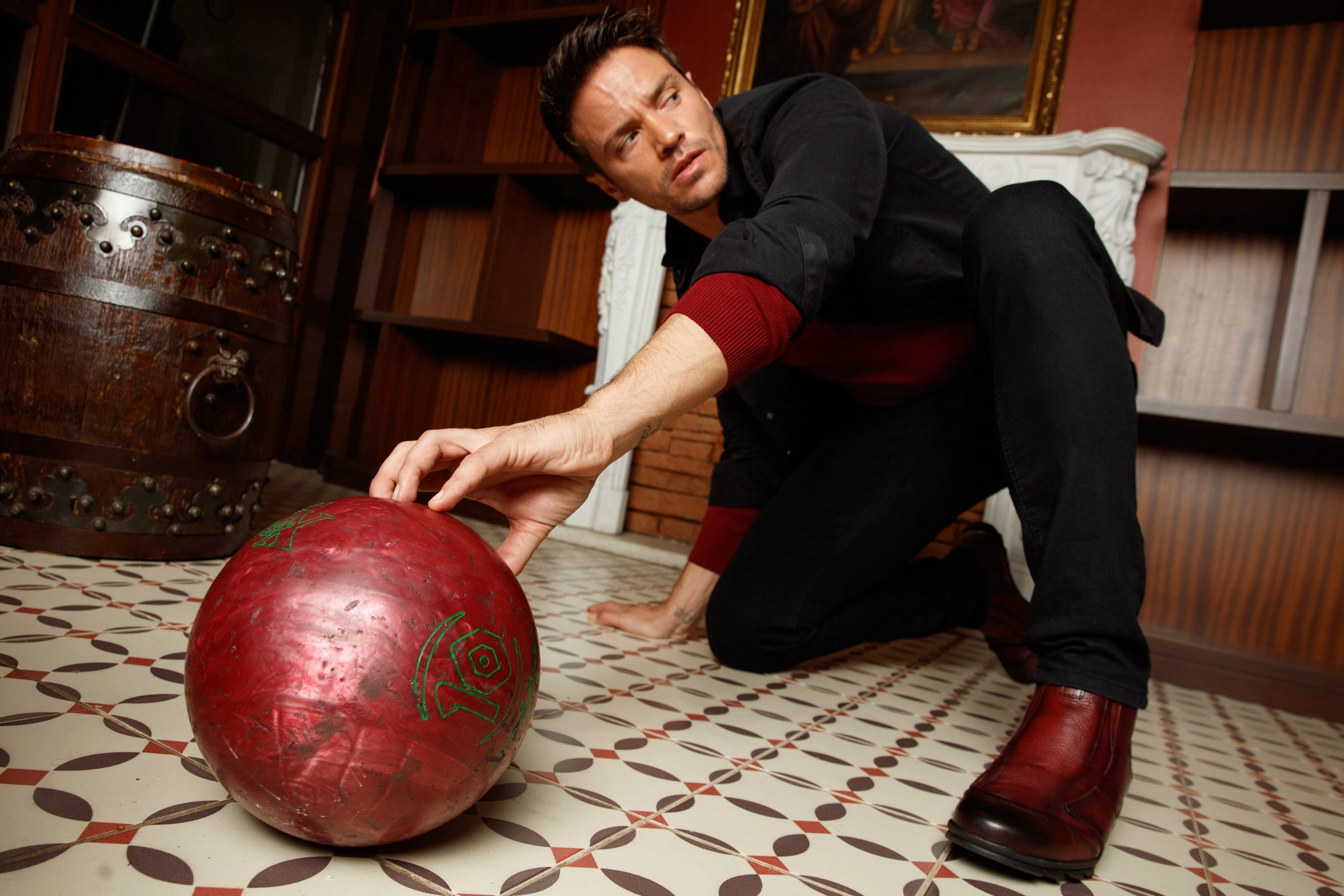 Chunky Socks Ankle Boots The Montreal Burgundy Leather Casual Zip-Up Ankle Men Boot