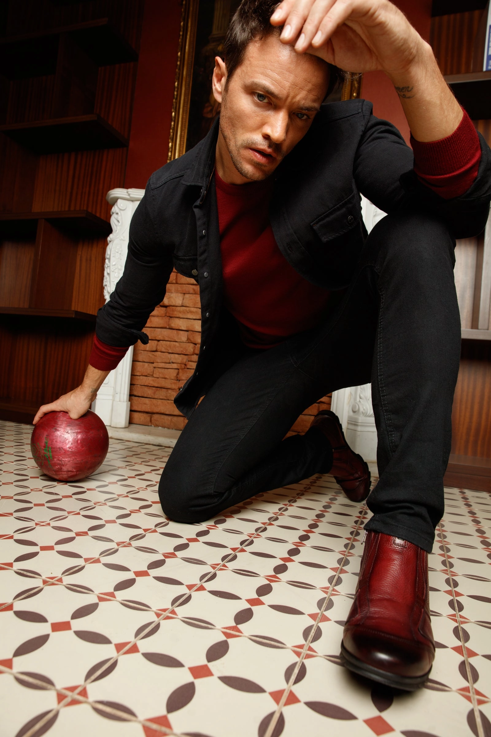 The Montreal Burgundy Leather Casual Zip-Up Ankle Men Boot Split Suede Ankle Boots