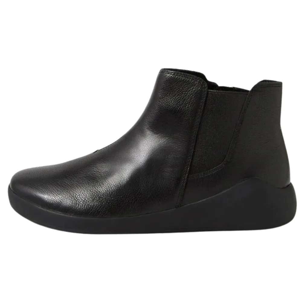 Ziera Yumba Black Metallic Leather Chelsea Boot (Women's) Best Inexpensive Chelsea Boots