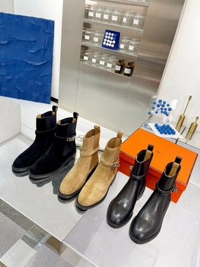 SE1238 H Ankle Boots / Size5-10 Slouch Biker Ankle Boots