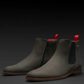 TAYNO I THE VICTORIAN I CHARCOAL GRAY Side Zip Lug Chelsea Boots